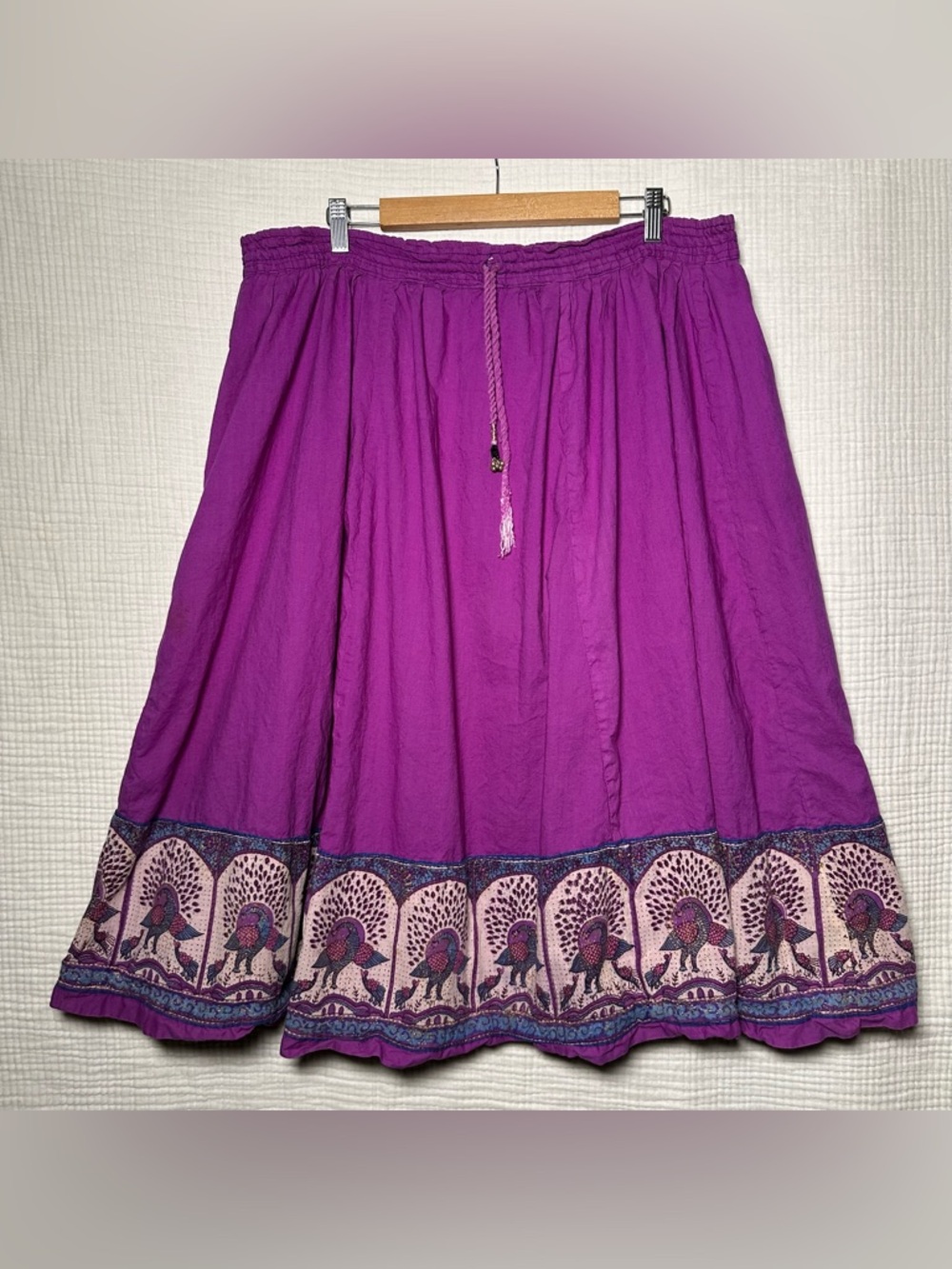 RARE Prairie Boho Maxi SKIRT Cottagecore Festival Peasant Folk Granola-38”-XL?